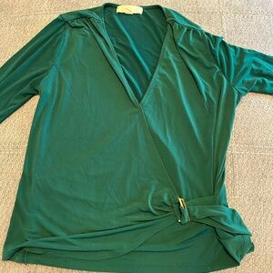 Long sleeve silk blouse